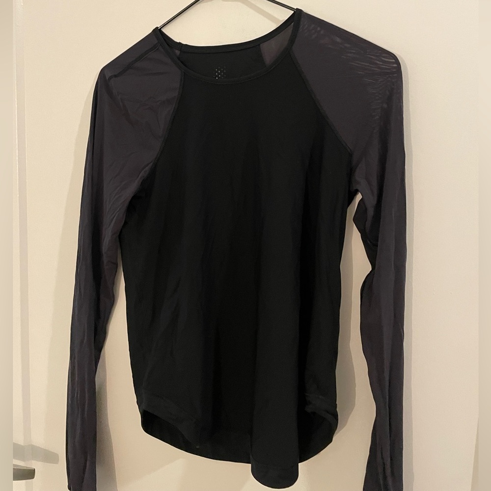 lululemon Black Mesh Top